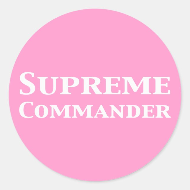 Sticker Rond Cadeaux du commandant suprême (Devant)