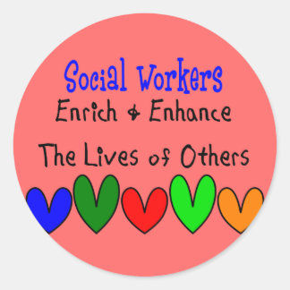 Sticker Rond Cadeaux d'un travailleur social