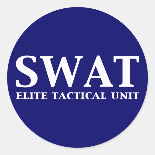 Sticker Rond Cadeaux d'unité tactique SWAT Elite (Devant)
