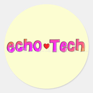 Sticker Rond Cadeaux Echo Tech (Cardiac Echo Tech)