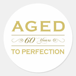 Sticker Rond Cadeaux élégants 60e anniversaire