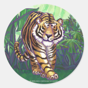 Sticker Rond Cadeaux et accessoires de tigre