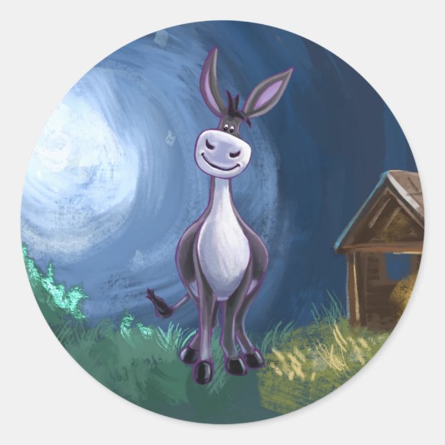 Sticker Rond Cadeaux et accessoires Donkey (Devant)