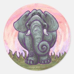 Sticker Rond Cadeaux et accessoires éléphants