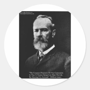 Sticker Rond Cadeaux et Cartes de Citation de Sagesse d'Attitud