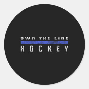 Sticker Rond Cadeaux et conceptions de hockey à cinq trous - Un