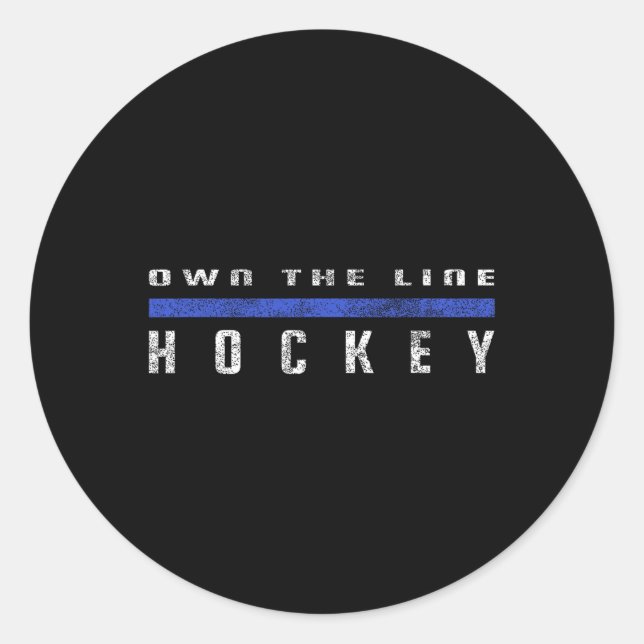 Sticker Rond Cadeaux et conceptions de hockey à cinq trous - Un (Devant)