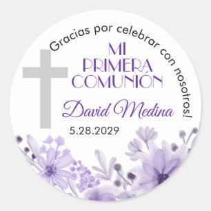 Sticker Rond Cadeaux et faveurs de première communion Première 