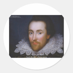 Sticker Rond Cadeaux et T-shirts de sagesse de Shakespeare "Tel