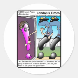 Sticker Rond Cadeaux et T-shirts drôles de dessins animés pour 