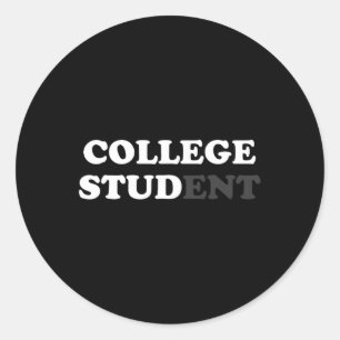 Sticker Rond Cadeaux Étudiants Pour Hommes College Étudiants Sa