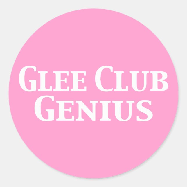 Sticker Rond Cadeaux Glee Club Genius (Devant)