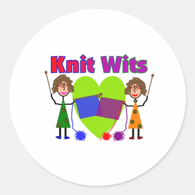 Sticker Rond Cadeaux Knit Lovers (Devant)