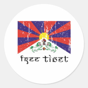 Sticker Rond Cadeaux libres du Thibet