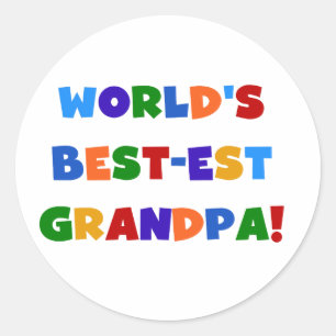 Sticker Rond Cadeaux lumineux de couleurs de grand-papa du