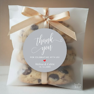 Sticker Rond Cadeaux minimalistes Mariages modernes Merci