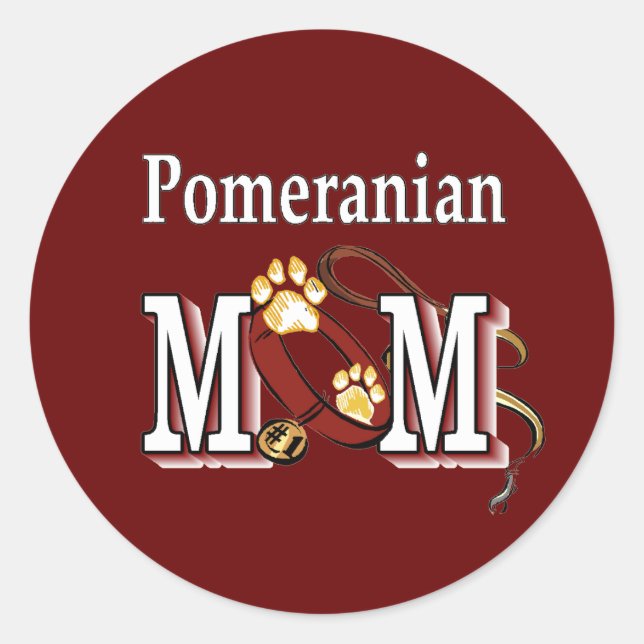 Sticker Rond Cadeaux MOM de Poméranie (Devant)