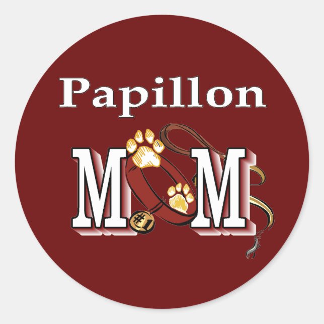 Sticker Rond Cadeaux Papillon MOM (Devant)