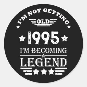Sticker Rond Cadeaux personnalisés vintages de 30e anniversaire