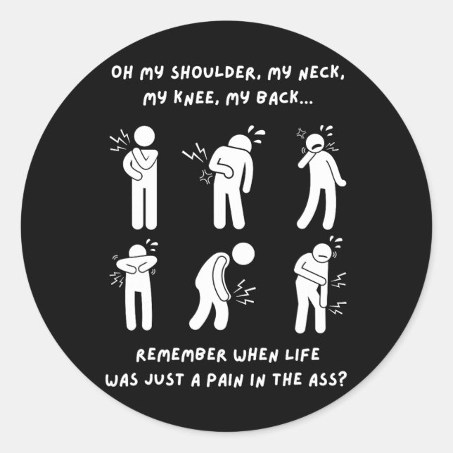 Sticker Rond Cadeaux Personnes âgées 50e 60e 70e anniversaire (Devant)