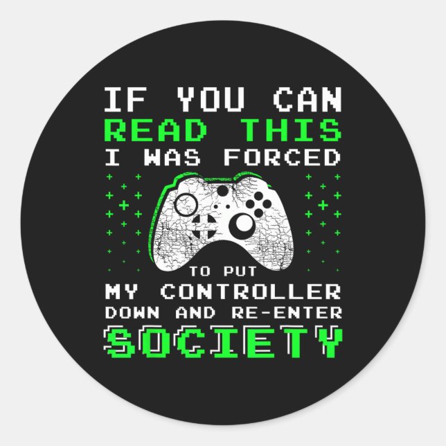 Sticker Rond Cadeaux Pour Les Garçons Ados - Si Vous Pouvez Lir (Devant)