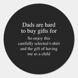 Sticker Rond Cadeaux Pour Les Pères Qui Sont Difficiles À Achet