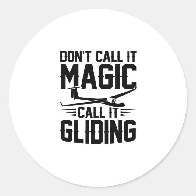 Sticker Rond Cadeaux pour les pilotes de planeurs (Devant)