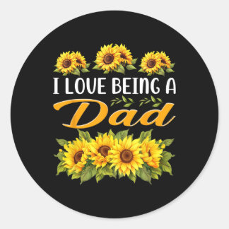 Sticker Rond Cadeaux pour papa Faire-part de grossesse