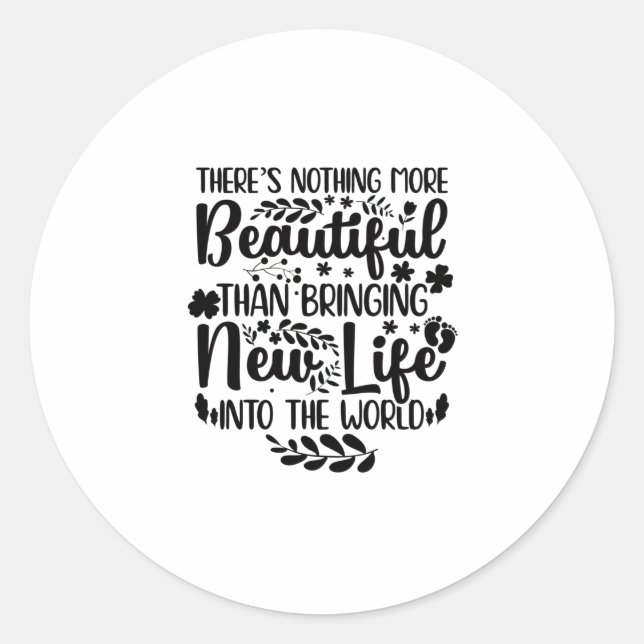 Sticker Rond Cadeaux pour sages-femmes | Infirmière de maternit (Devant)