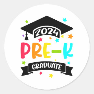 Sticker Rond Cadeaux pré-K de fin d'études préscolaires 2024