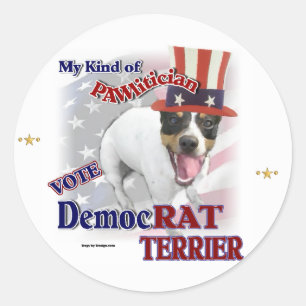 Sticker Rond Cadeaux RAT TERRIER