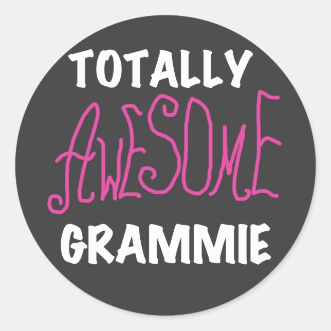 Sticker Rond Cadeaux roses totalement impressionnants de (Devant)