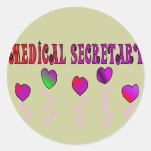 Sticker Rond Cadeaux Secrétaire Médicale