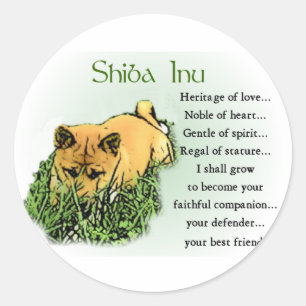 Sticker Rond Cadeaux Shiba Inu