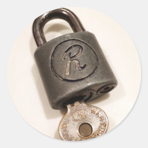 Sticker Rond cadenas de lapin