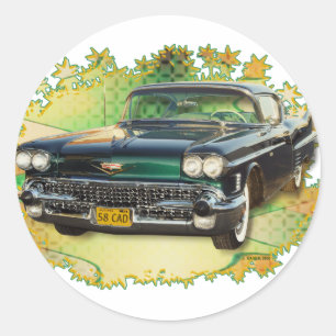 STICKER ROND CADILLAC 1958 #2