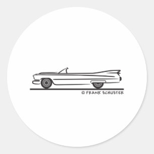 Sticker Rond Cadillac convertible 1959