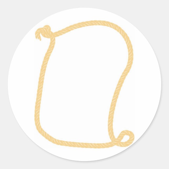 Sticker Rond Cadre de corde occidentale (Devant)