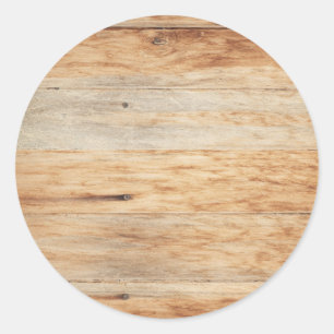Sticker Rond Cadre de texture en bois marron fond