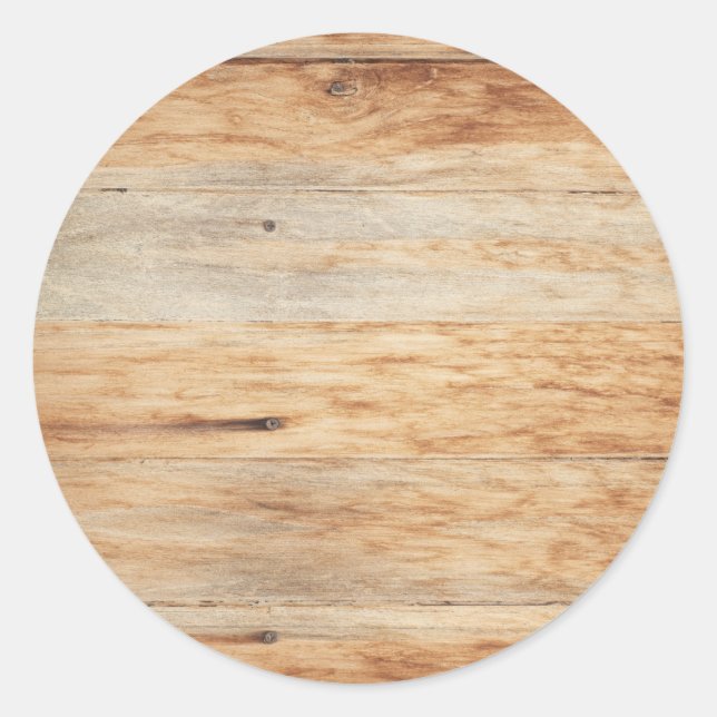 Sticker Rond Cadre de texture en bois marron fond (Devant)