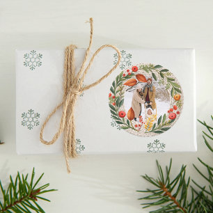 Sticker Rond Cadre photo confortable de la couronne de vacances