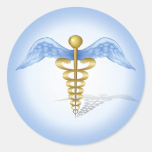 Sticker Rond Caduceus