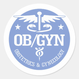 Sticker Rond Caduceus OBGYN idées cadeaux