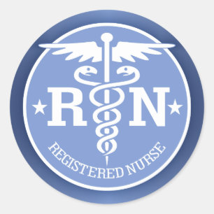 Sticker Rond Caduceus RN 2