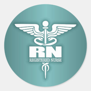 Sticker Rond Caduceus RN 3