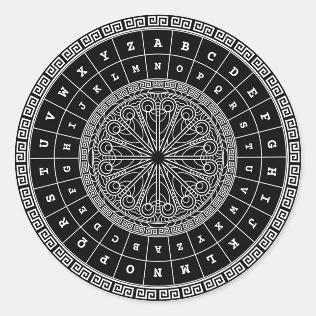 Sticker Rond Caesar Shift - ROT13 Cipher (Devant)