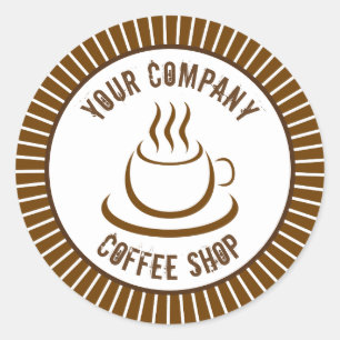 Sticker Rond Café