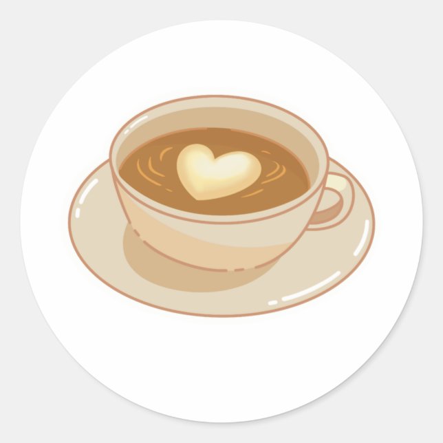 Sticker Rond Café (Devant)