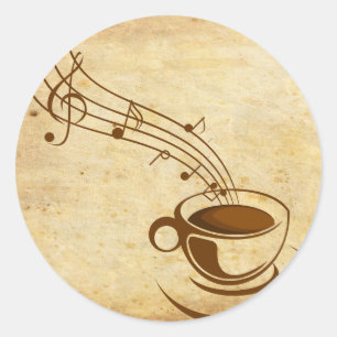 Sticker Rond café