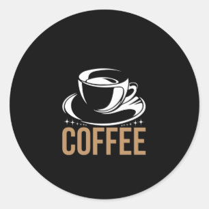 Sticker Rond Café Art